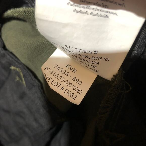 5.11 Tactical Twill PDU Class A Pants 30 x 38 Unhemmed Tactical Series Green - Picture 9 of 9